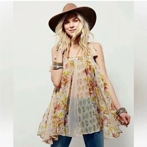 Free People Secret Love Slip Top NWT XS Boho Lace Cami